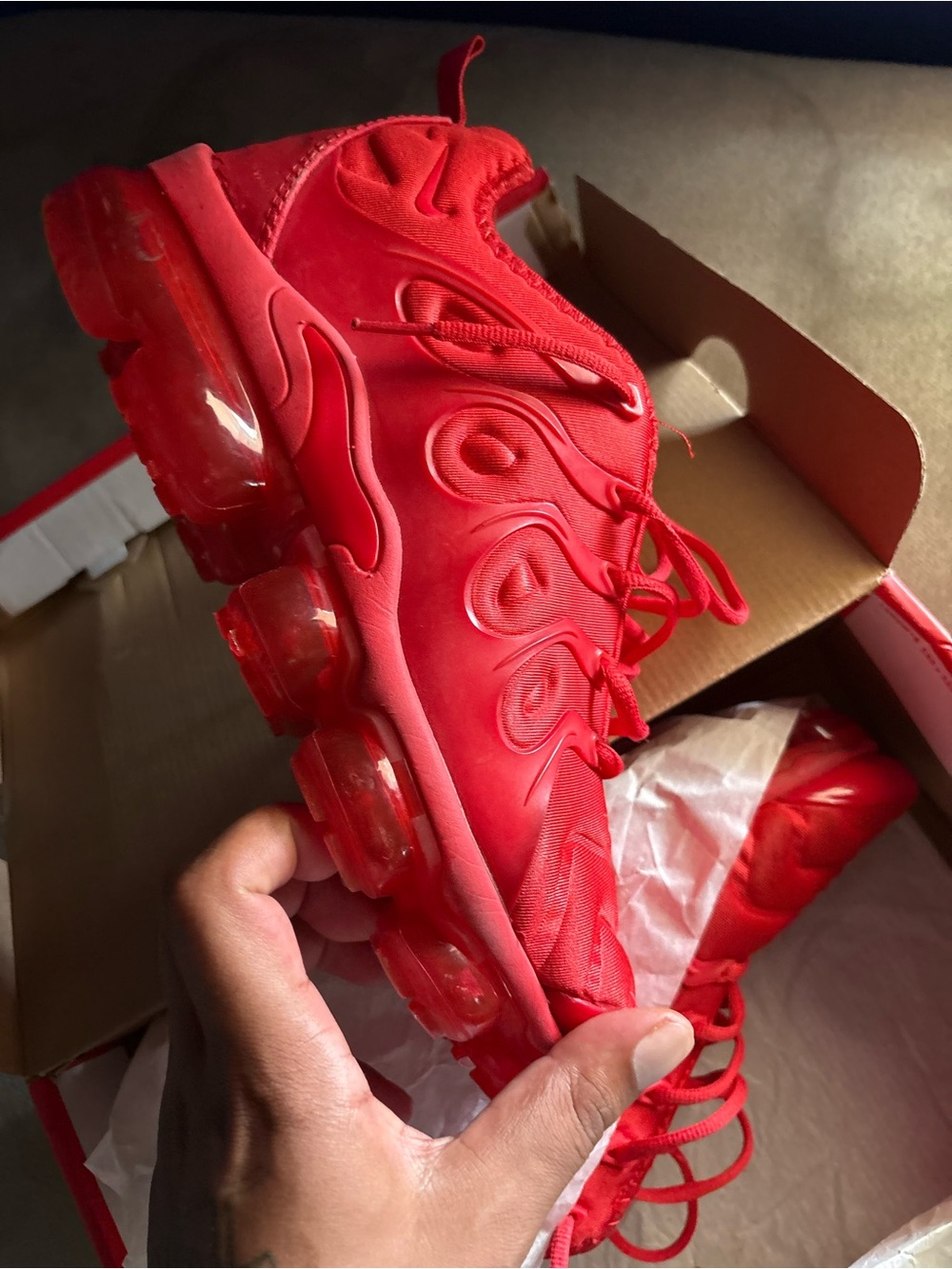 Nike Women's VaporMax Plus in Red